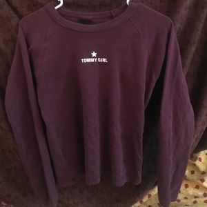 Maroon Tommy Girl Longsleeve